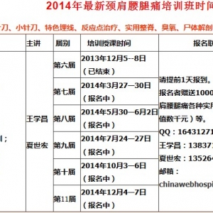 痛王第10期全国颈肩腰腿痛培训公益班
