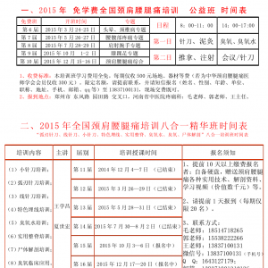 2015年7月28-29日，第8届免学费“痛王全国颈肩腰腿痛培训公益班”在郑州成功举办！ .. ...