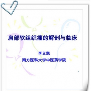 2017中国颈肩腰腿痛论坛李义凯教授学术报告主题：肩部软组织痛的解剖与临床 ...